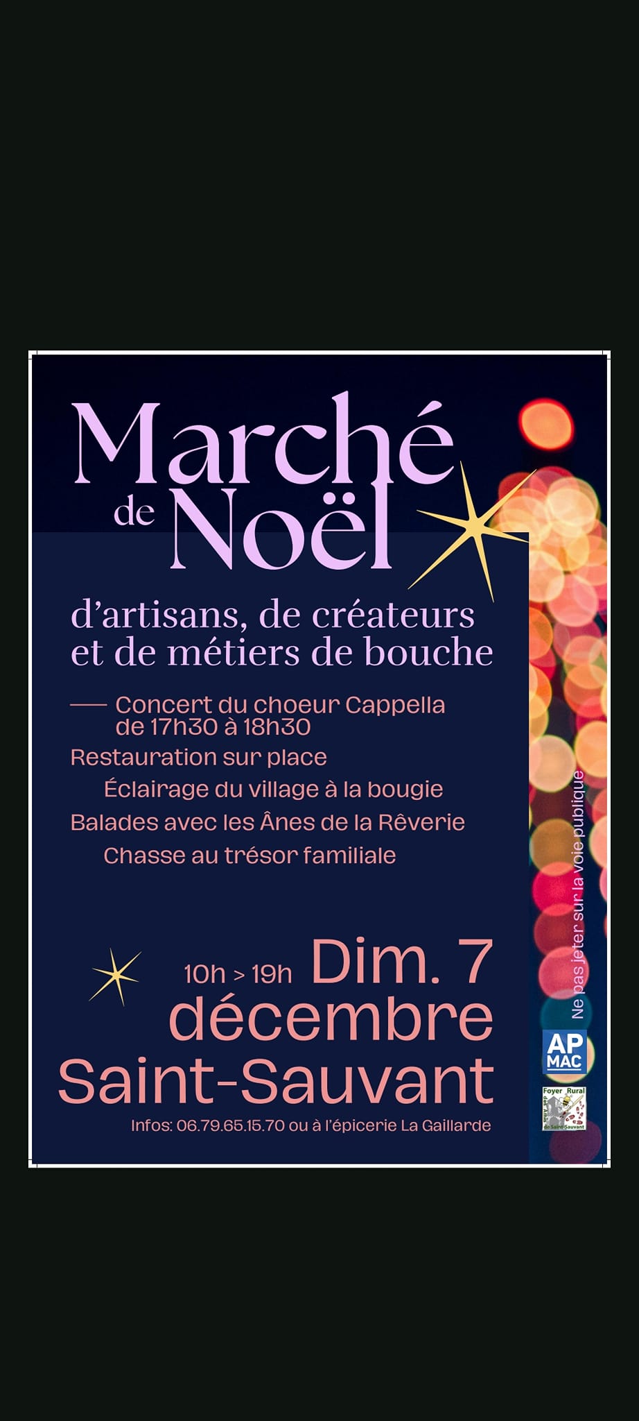 Marché de Noël organisé par le FRASS Dimanche 7 décembre