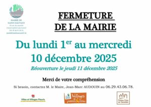 Fermeture de la Mairie