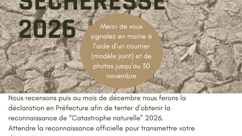 SECHERESSE 2026